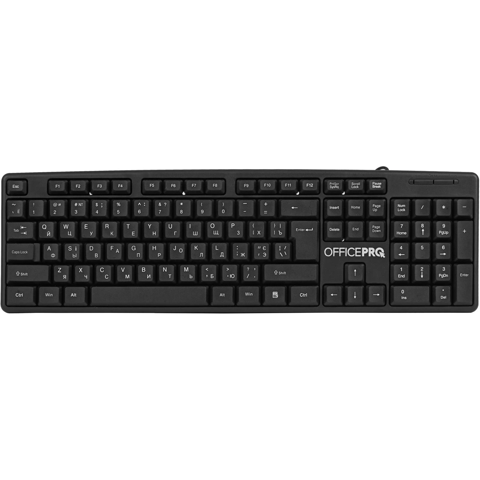 Клавиатура OfficePro SK166 USB Black (SK166) (UA)