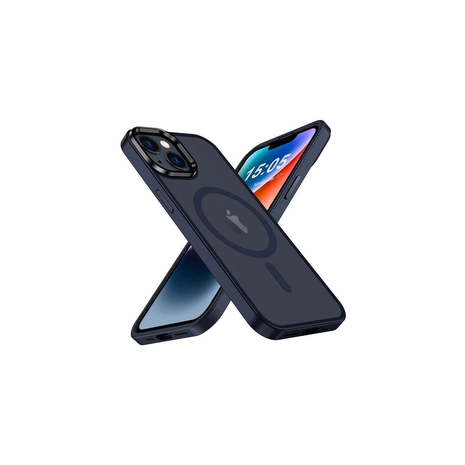 Чохол для мобільного телефону 2E Basic Apple iPhone 15 Soft Touch MagSafe Cover Dark Blue (2E-IPH-15-OCLS-DL) (UA)