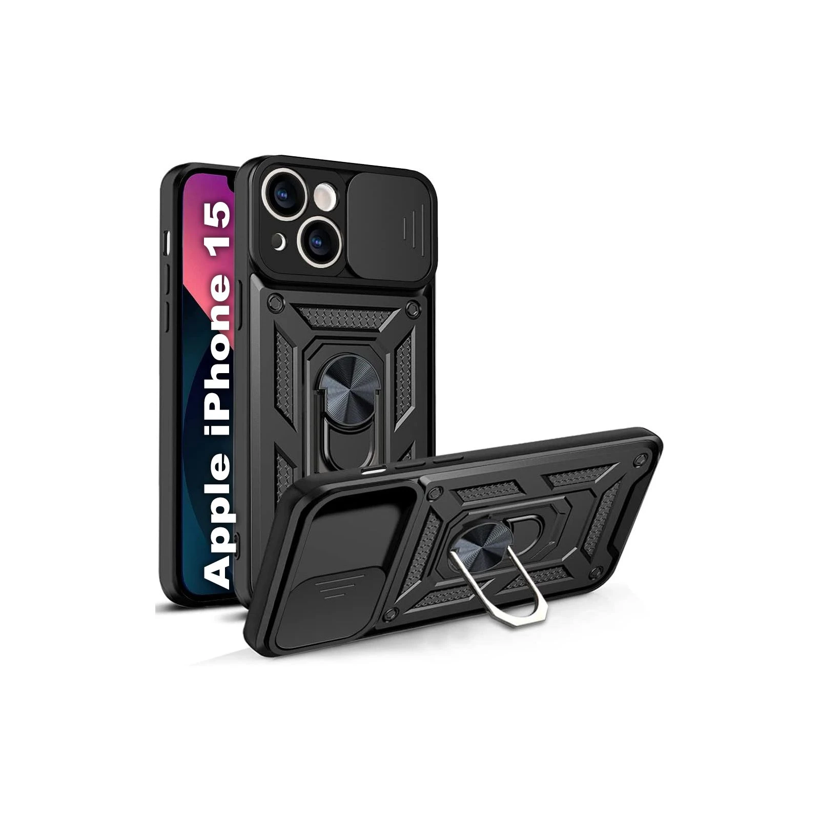 Чохол для мобільного телефону BeCover Military Apple iPhone 15 Black (709952) (UA)