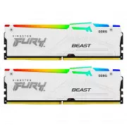 DDR5 32GB (2x16GB) 5600 MHz FURY Beast White RGB Kingston Fury (ex.HyperX) (KF556C36BWEAK2-32) (UA)