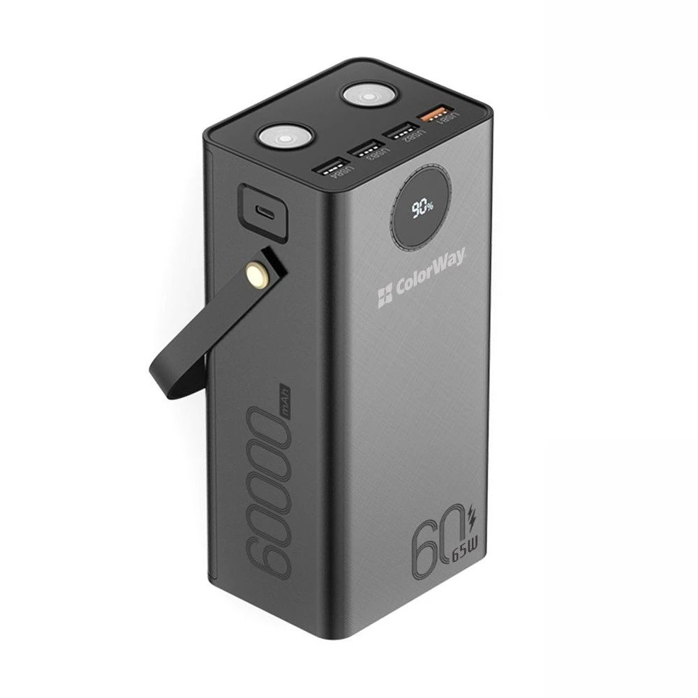 Мобільна батарея ColorWay Powerful 60000mAh Black (CW-PB600LPA5BK-PDD) (UA)