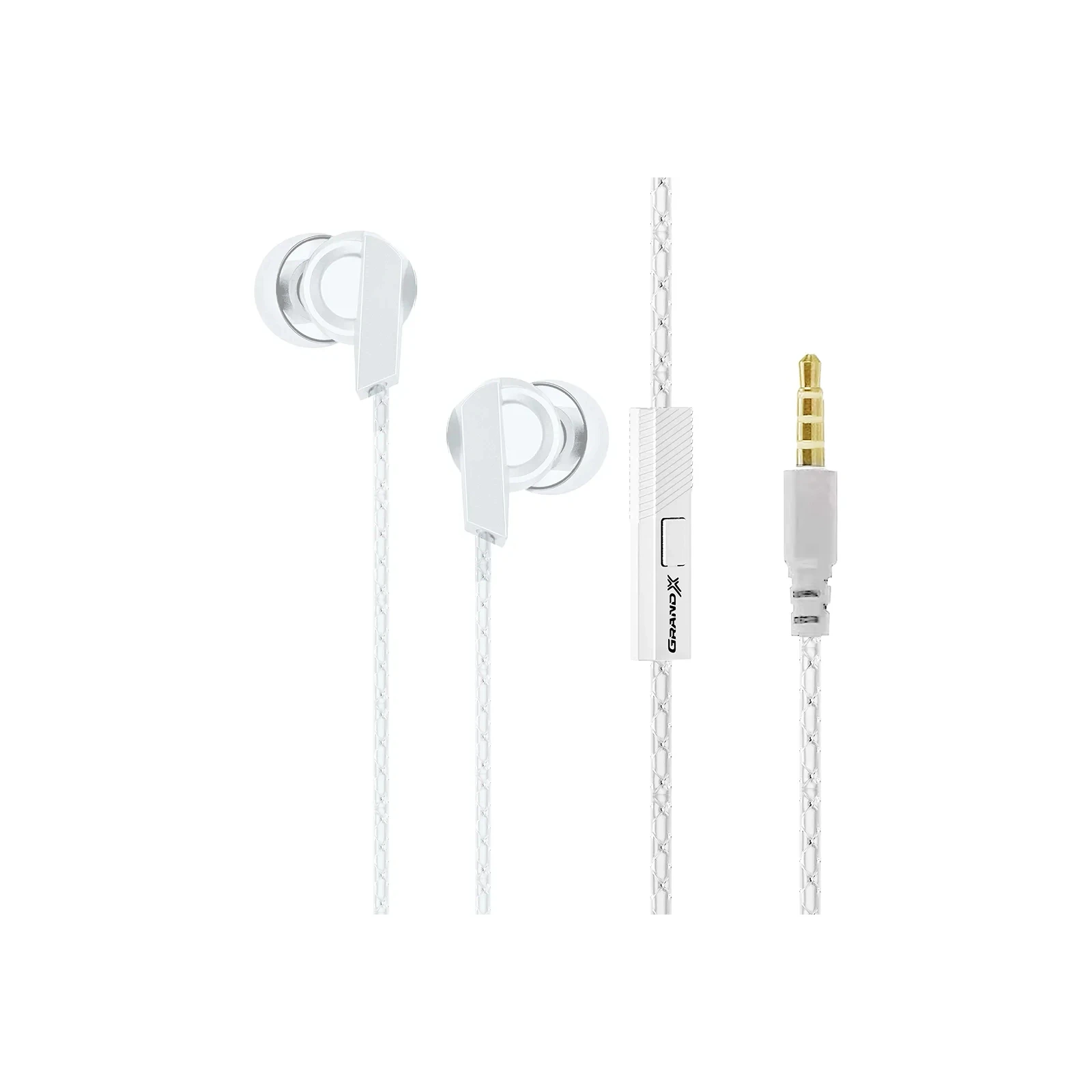 Навушники Grand-X EP-66W White (EP-66W) (UA)