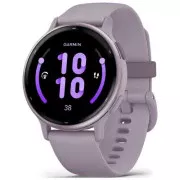 Garmin vivoactive 5 Metallic Orchid Aluminum Bezel with Orchid Case and Silicone (010-02862-13)