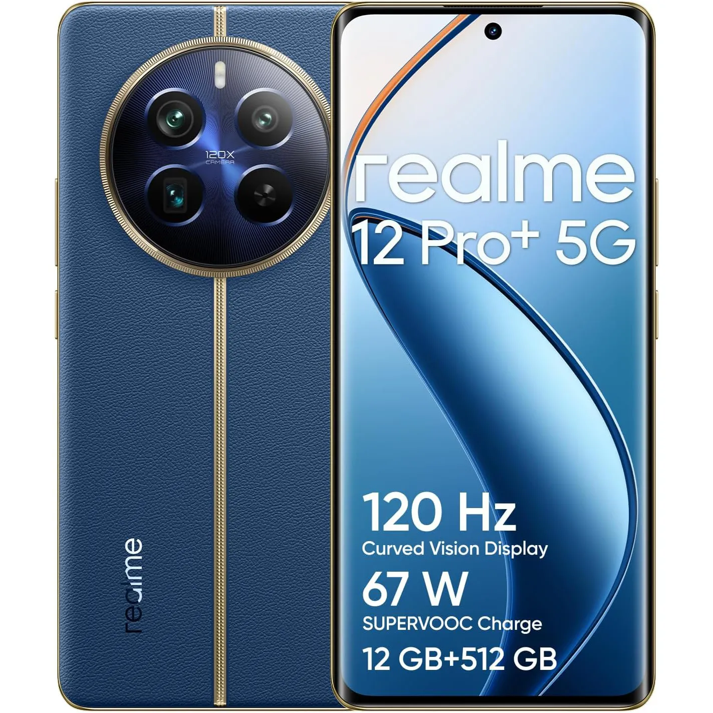 Мобильный телефон Realme 12 Pro Plus 5G 12/512Gb Submarine Blue (China)