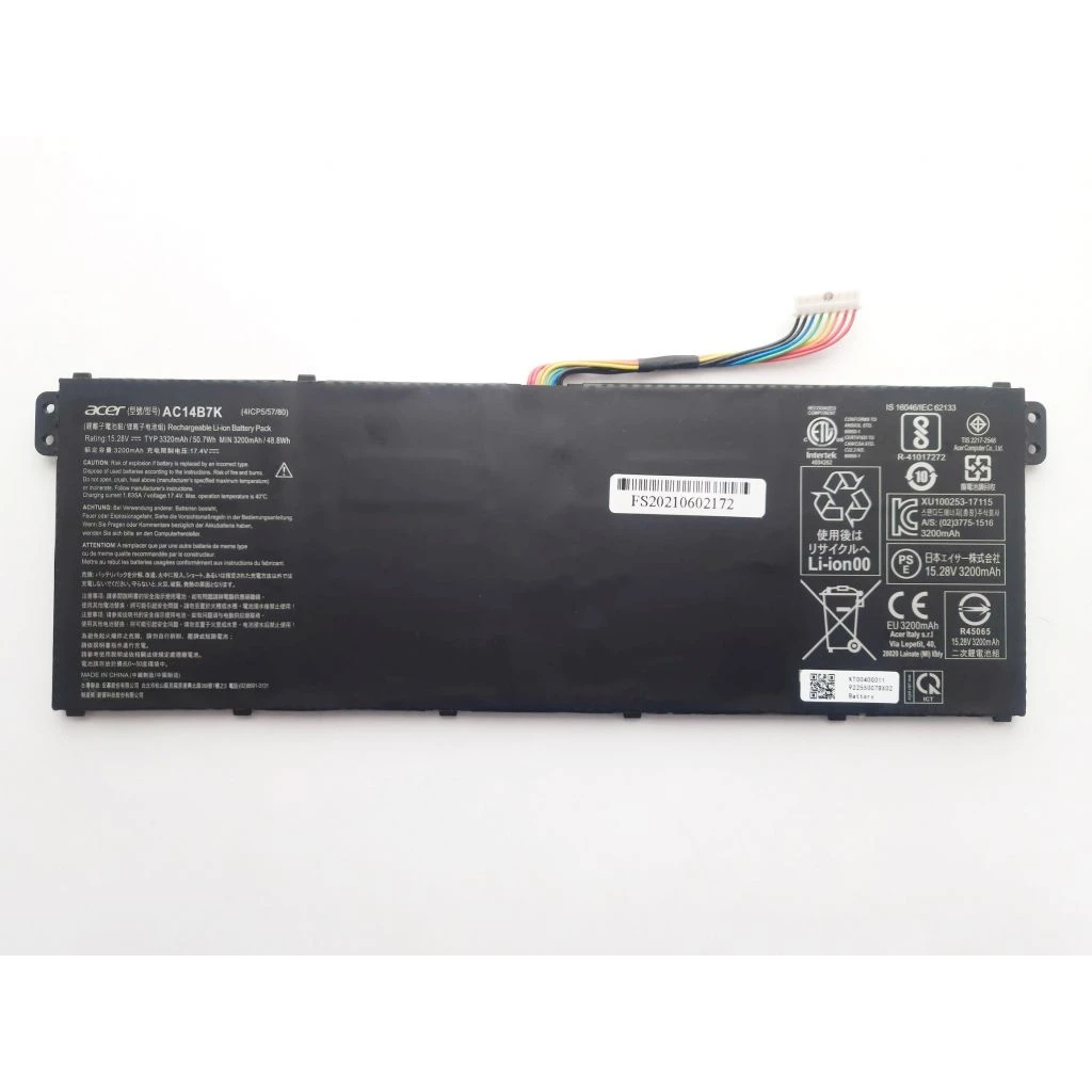 Аккумулятор для ноутбука Acer AC14B7K Aspire A315/A515, 3220mAh (50.7Wh), 4cell, 15.28V, L (A47540) (UA)