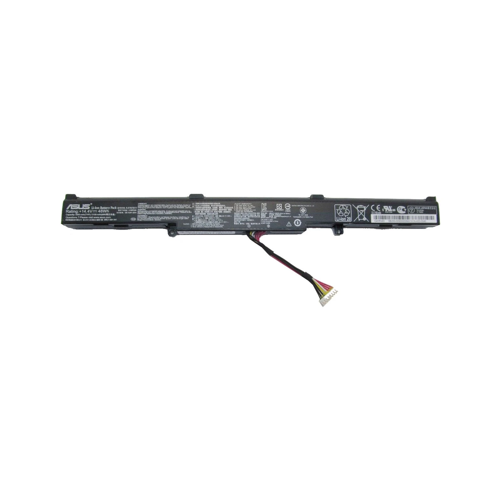 Акумулятор для ноутбука ASUS ROG GL553/GL753 A41N1611, 3350mAh (48Wh), 4cell, 14.4V, Li-i (A47194) (UA)