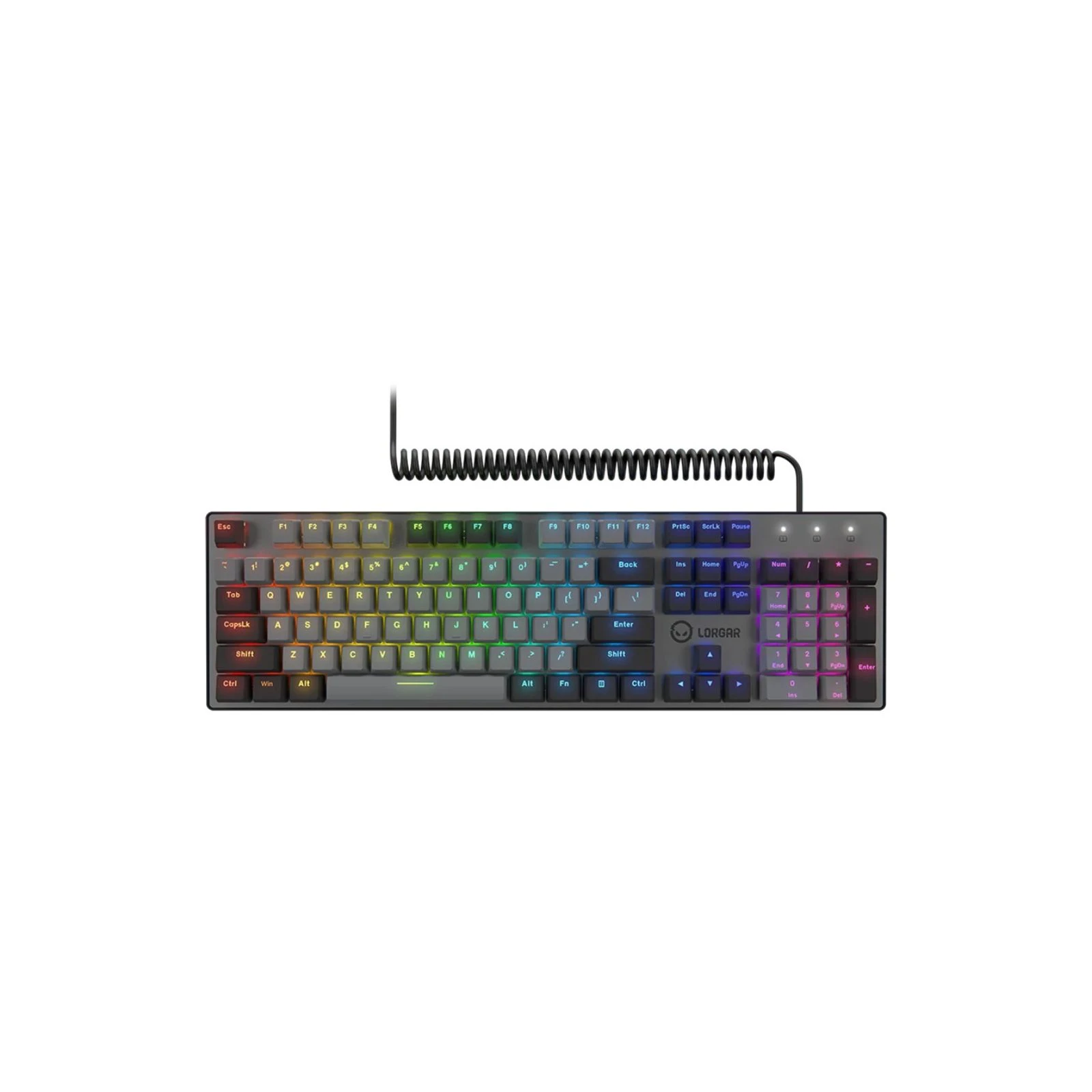 Клавіатура Lorgar Azar 514 RGB USB UA Black (LRG-GK514B-UA) (UA)