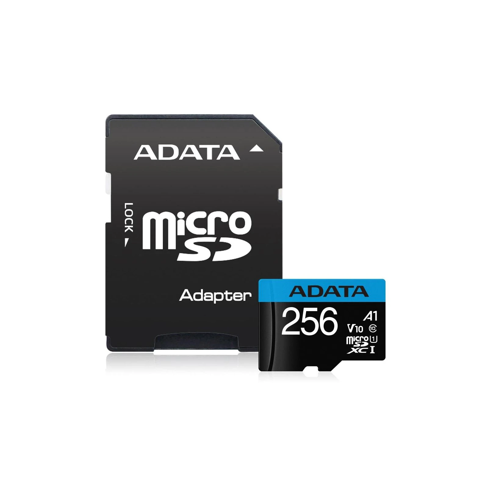 Карта пам'яті ADATA 256GB microSDXC class 10 UHS-I V10 A1 (AUSDX256GUICL10A1-RA1) (UA)