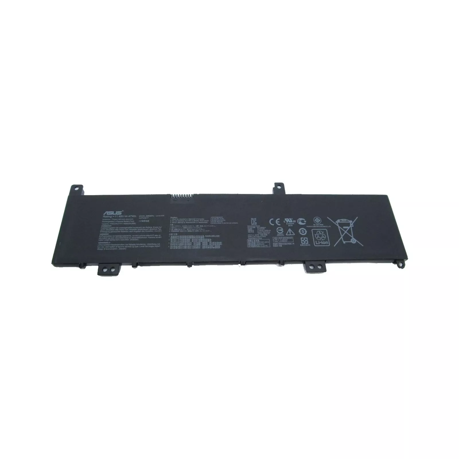 Акумулятор для ноутбука ASUS N580 C31N1636, 4165mAh (47Wh), 3cell, 11.49V, Li-ion, чорна (A47277) (UA)