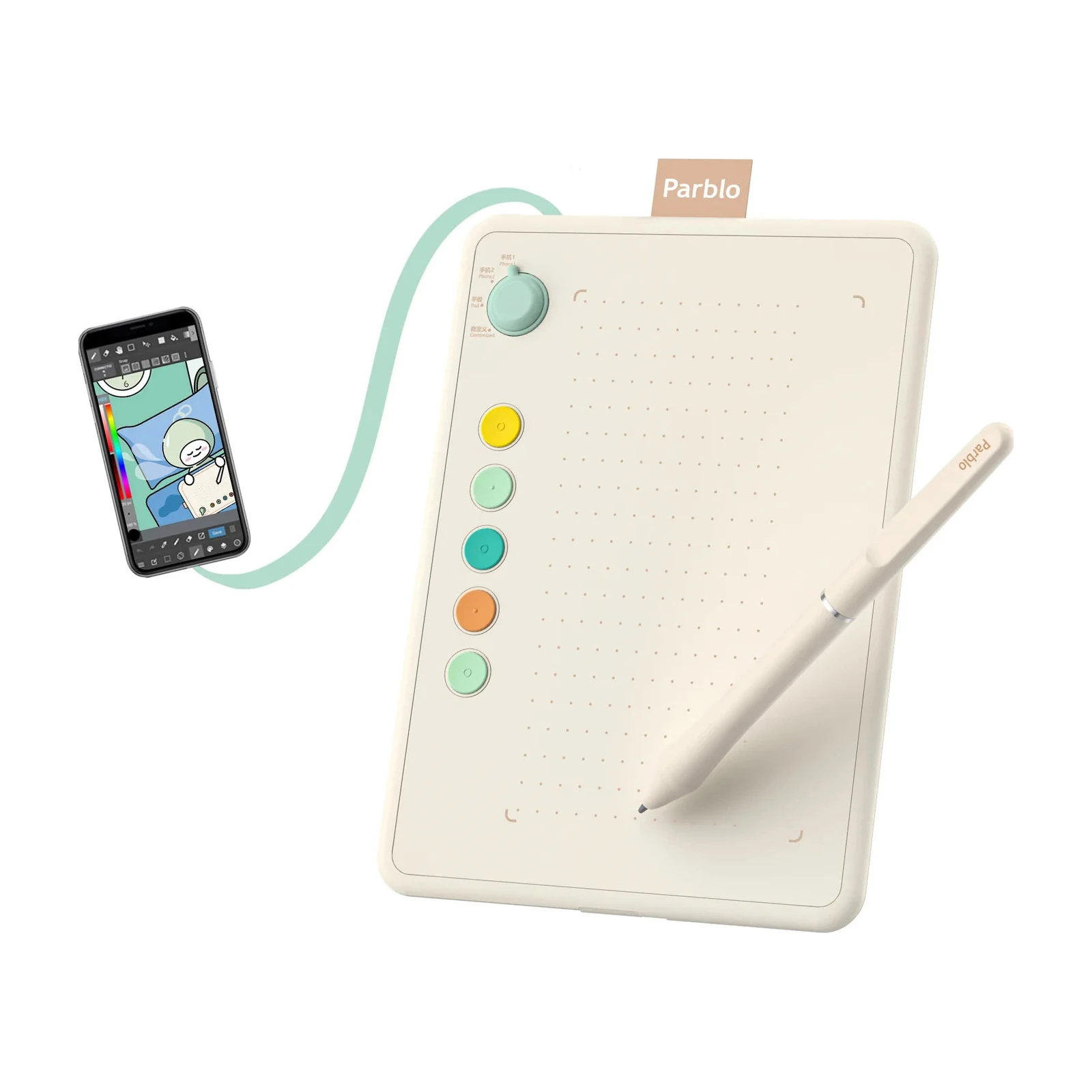 Графический планшет Parblo Ninos Q Mobile (NINOSQ) (UA)