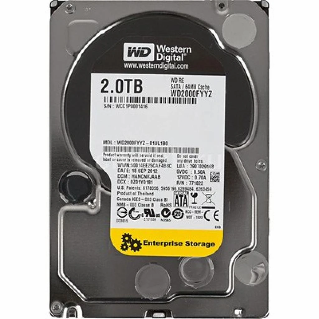 Жорсткий диск 3.5 2TB WD (WD2000FYYZ) (UA)