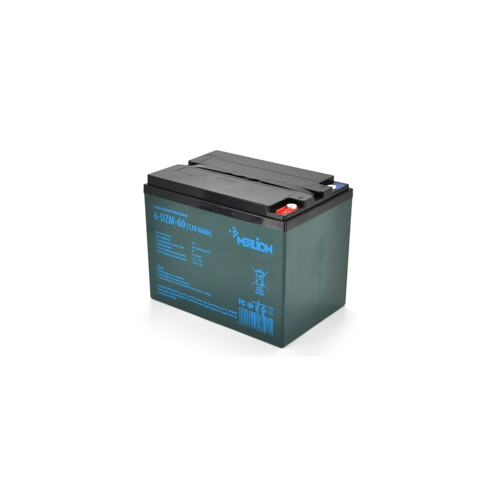 Акумуляторна батарея Merlion 6-DZM-60, 12V 60Ah (6-DZM-60) (UA)