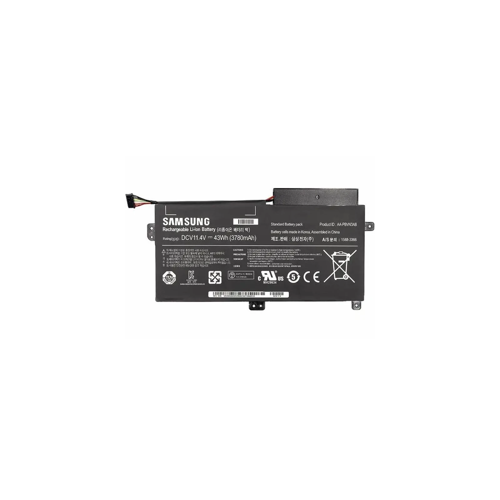Аккумулятор для ноутбука Samsung 370R5 AA-PBVN3AB, 43Wh (4000mAh), 3cell, 10.8V, Li-ion AlSoft (A47878) (UA)