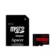 MicroSDHC 64GB UHS-I Class 10 Apacer + SD adapter (AP64GMCSX10UB-R)