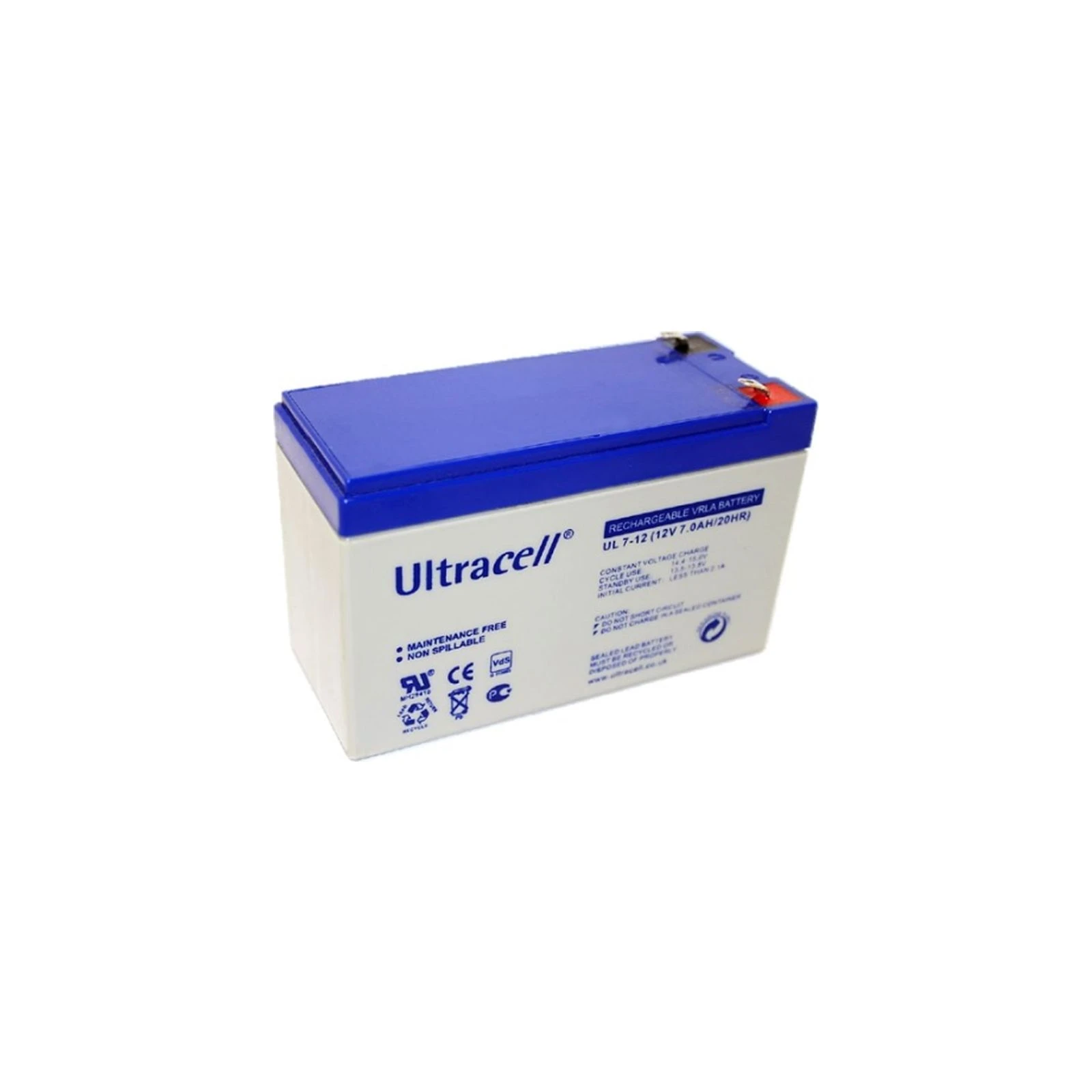 Акумуляторна батарея Ultracell 12V-7Ah, AGM (UL7-12) (UA)