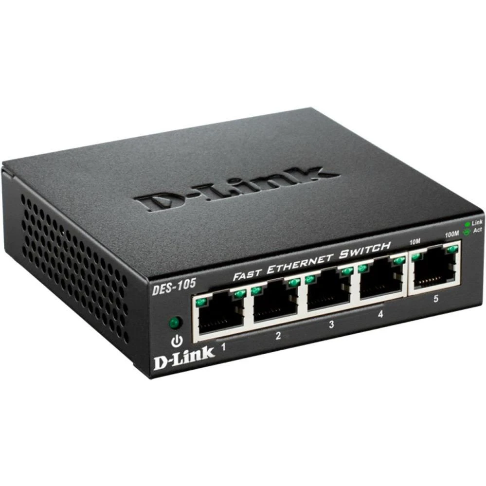 Коммутатор неуправляемый D-Link DES-105 (UA)