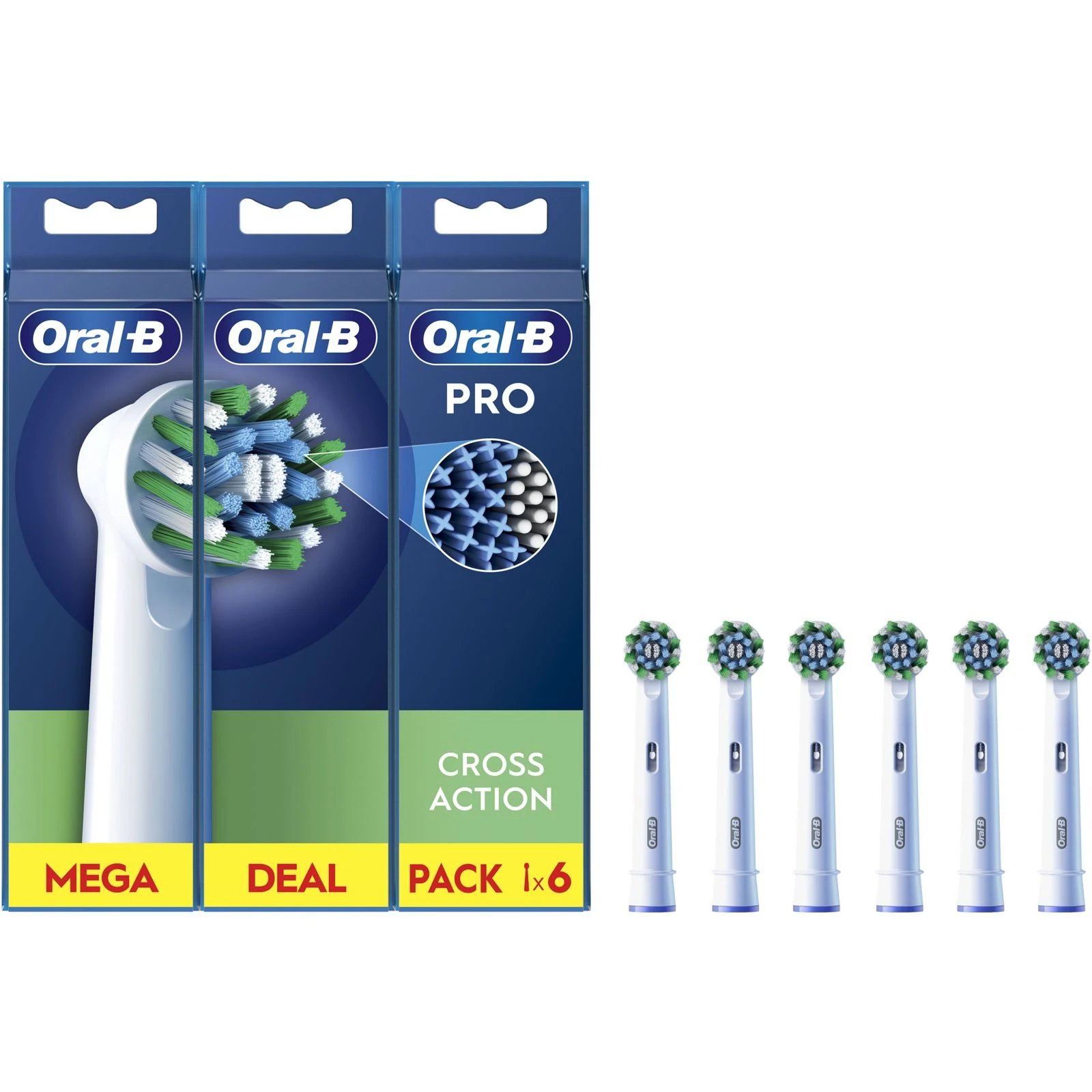Насадка для зубної щітки Oral-B Pro Cross Action, 6 шт (8006540847879) (UA)