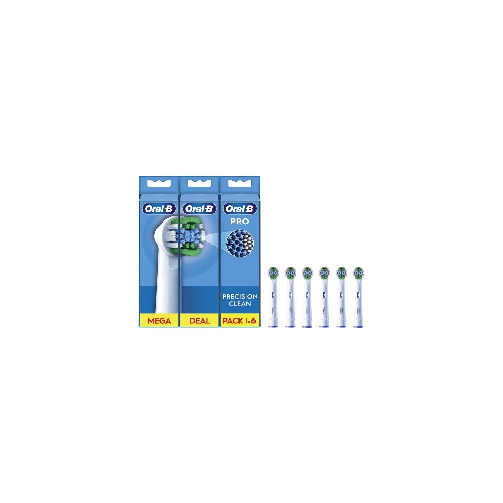 Насадка для зубной щетки Oral-B Pro Precision Clean, 6 шт (8006540847466) (UA)