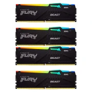 DDR5 128GB (4x32GB) 5600 MHz Beast RGB XMP Kingston Fury (ex. HyperX) (KF556C40BBAK4-128) (UA)