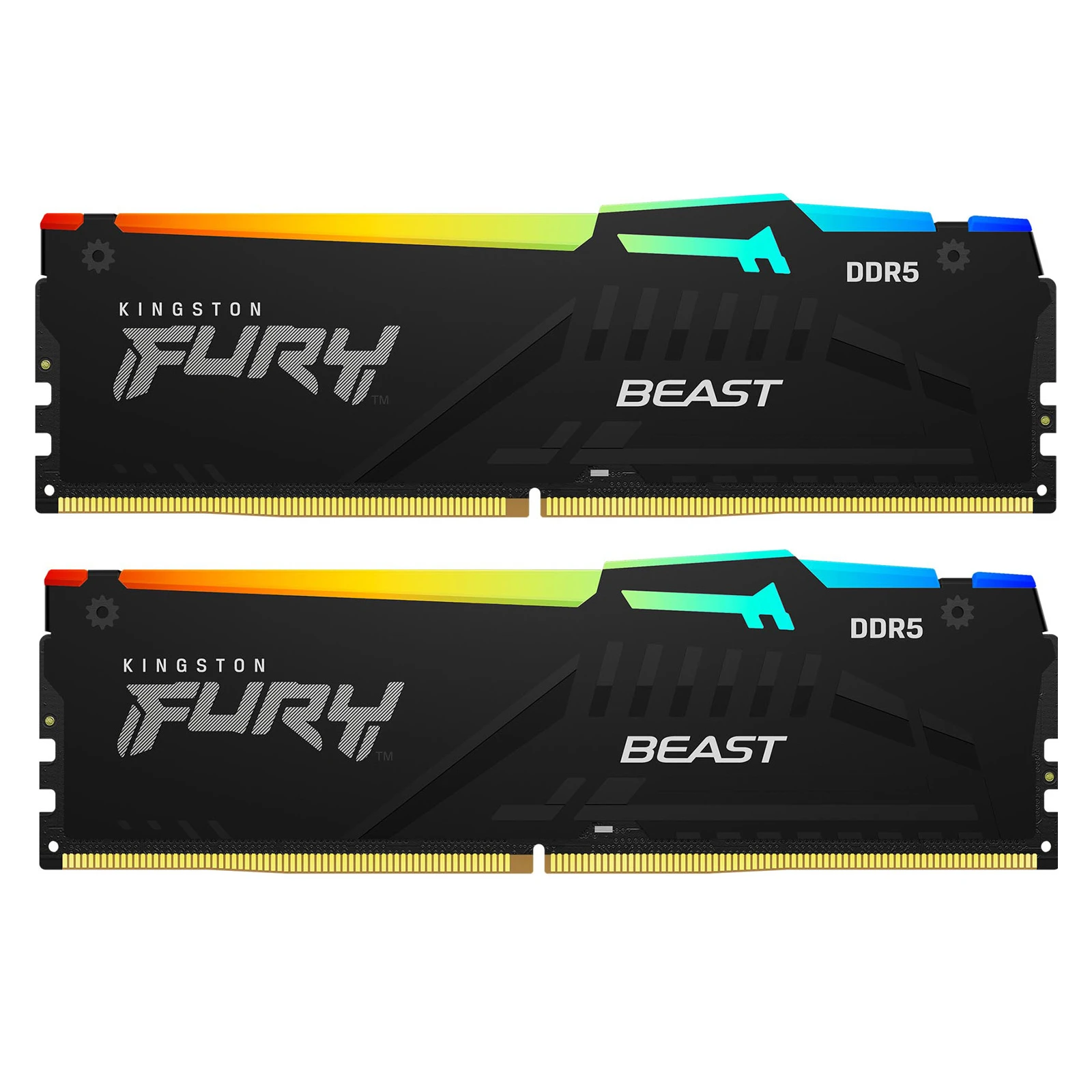 Оперативна пам'ять DDR5 64GB (2x32GB) 6400 MHz Beast RGB XMP Kingston Fury (ex. HyperX) (KF564C32BBAK2-64) (UA)
