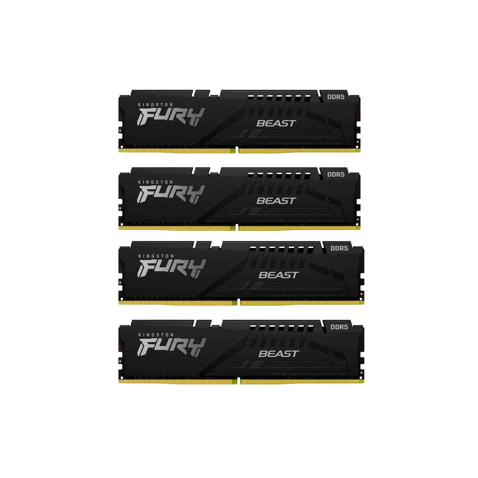 Оперативна пам'ять DDR5 128GB (4x32GB) 5600 MHz Beast Black XMP Kingston Fury (ex.HyperX) (KF556C40BBK4-128) (UA)