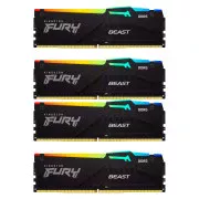 DDR5 128GB (4x32GB) 5600 MHz Beast RGB XMP Kingston Fury (ex.HyperX) (KF556C40BBAK4-128) (UA)