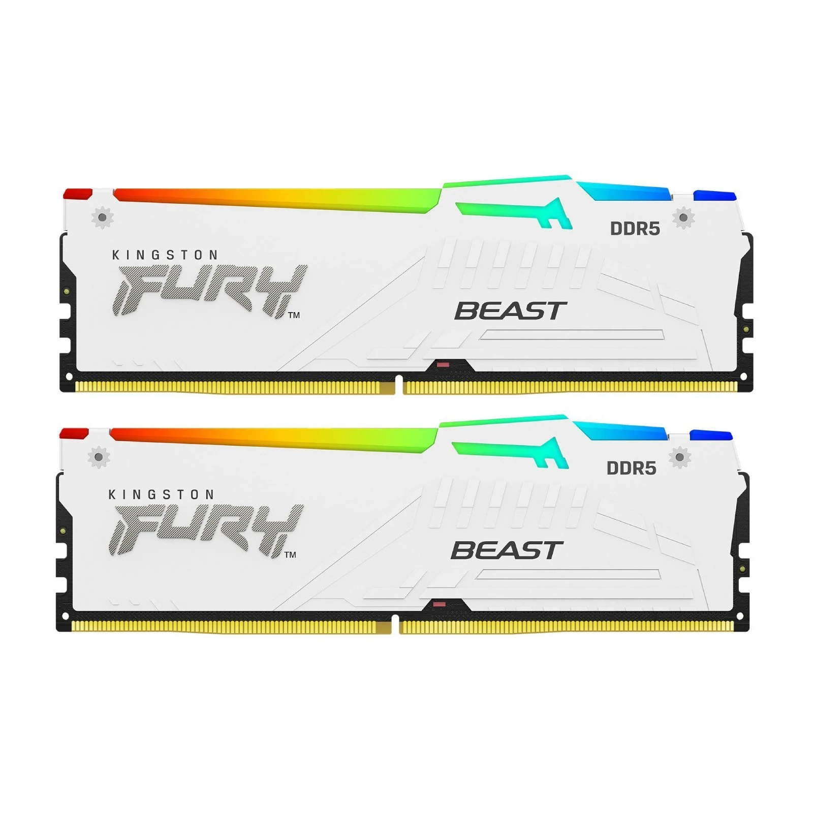 Оперативна пам'ять DDR5 32GB (2x16GB) 6800 MHz Beast White RGB XMP Kingston Fury (ex. HyperX) (KF568C34BWAK2-32) (UA)
