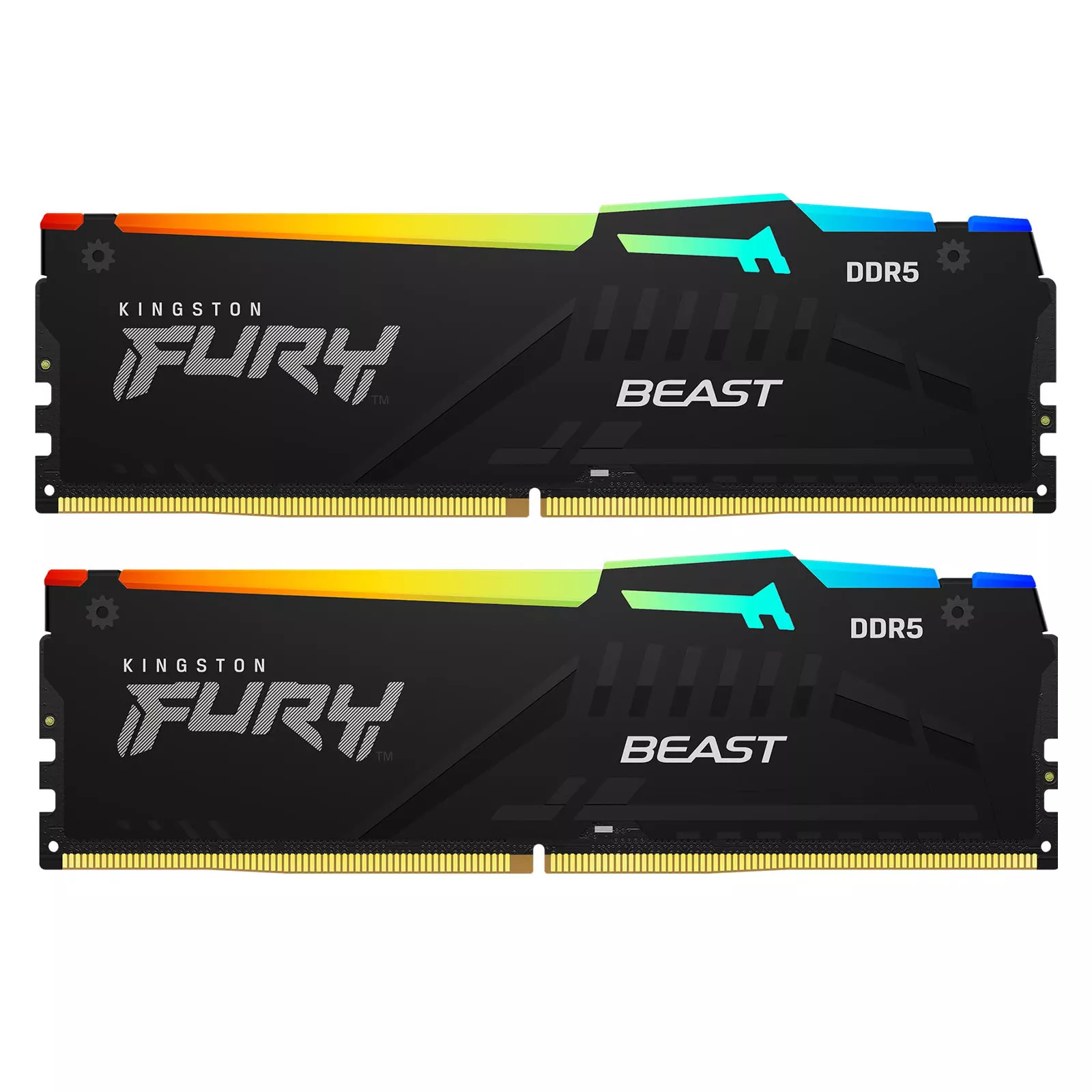 Оперативная память DDR5 64GB (2x32GB) 6400 MHz Beast RGB XMP Kingston Fury (ex.HyperX) (KF564C32BBAK2-64) (UA)
