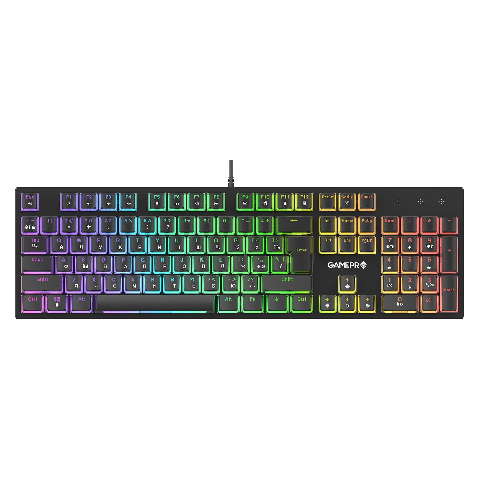 Клавиатура GamePro MK85R Red Switch RGB USB Black (MK85R) (UA)