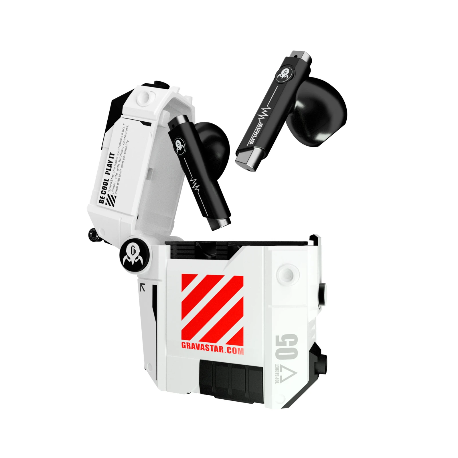 GravaStar Sirius P5 TWS BT 5.2 IPX4 Defense Mecha (GRAVASTARP5_MECHA_WHT_V2) (UA)