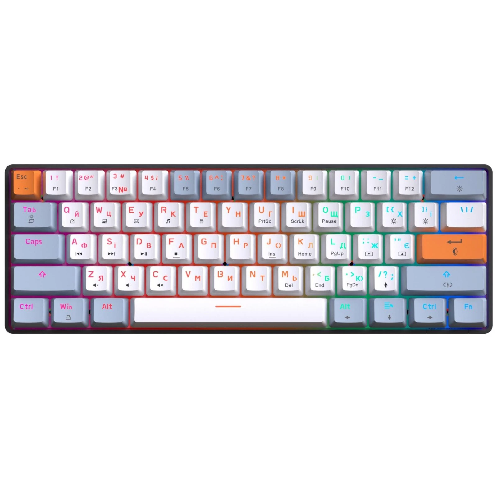 Клавіатура GamePro MK130R Hot-Swap Red Switch RGB USB UA Black (MK130R) (UA)