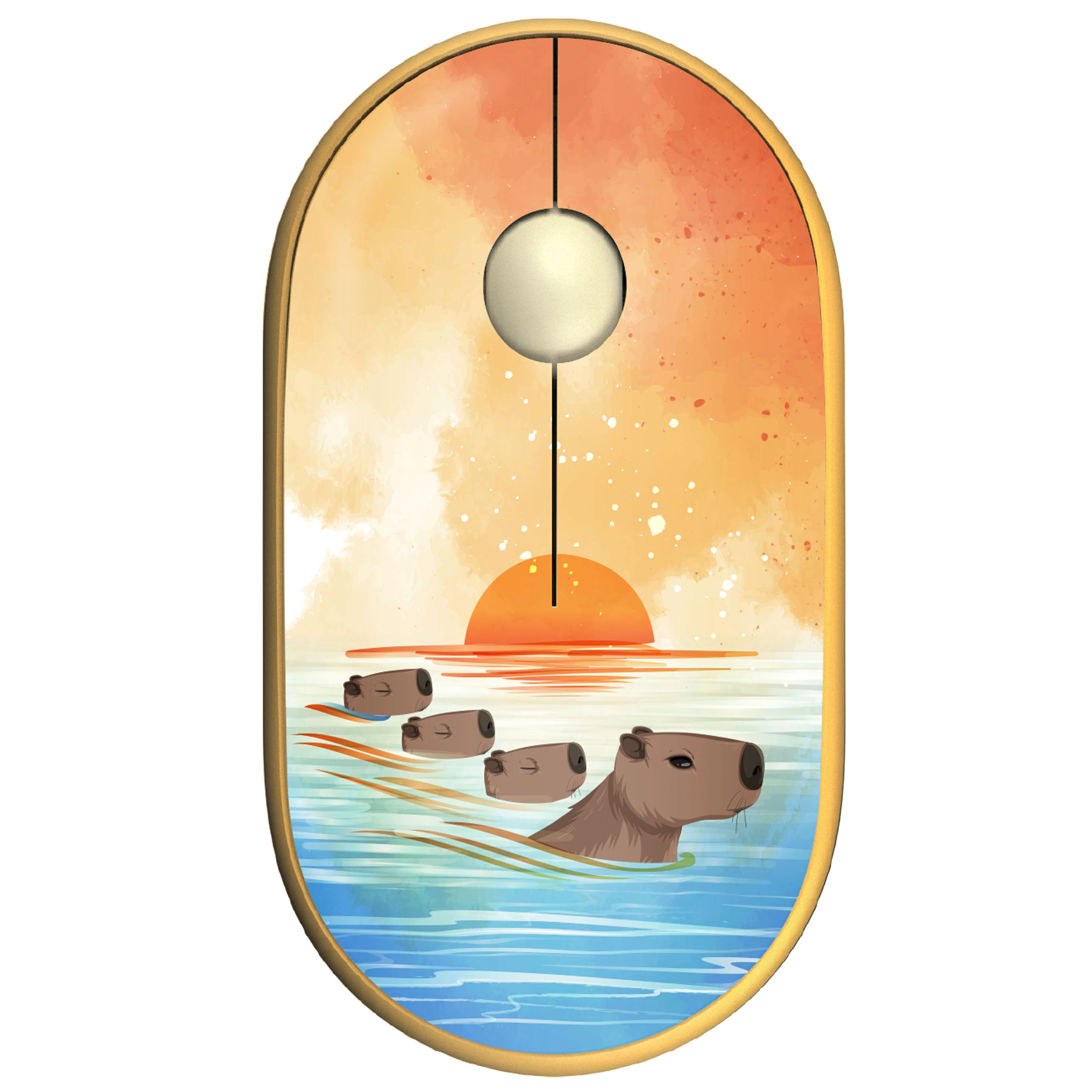 Миша 2E MF300 CAPYBARA:SUNSET Silent WL BT (2E-MF300WCAPIBARAYW) (UA)