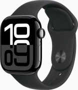 Apple Watch Series 10 GPS 42мм Jet Black Alu. Case w. Black Sport Band - M/L (MWWF3)