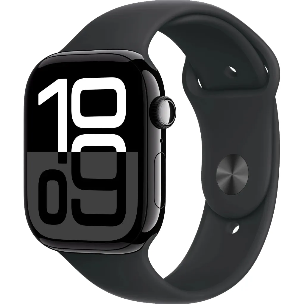 Годинники Apple Watch Series 10 GPS 46мм Jet Black Alu. Case w. Black Sport Band - XL (MWX13+MXM53)