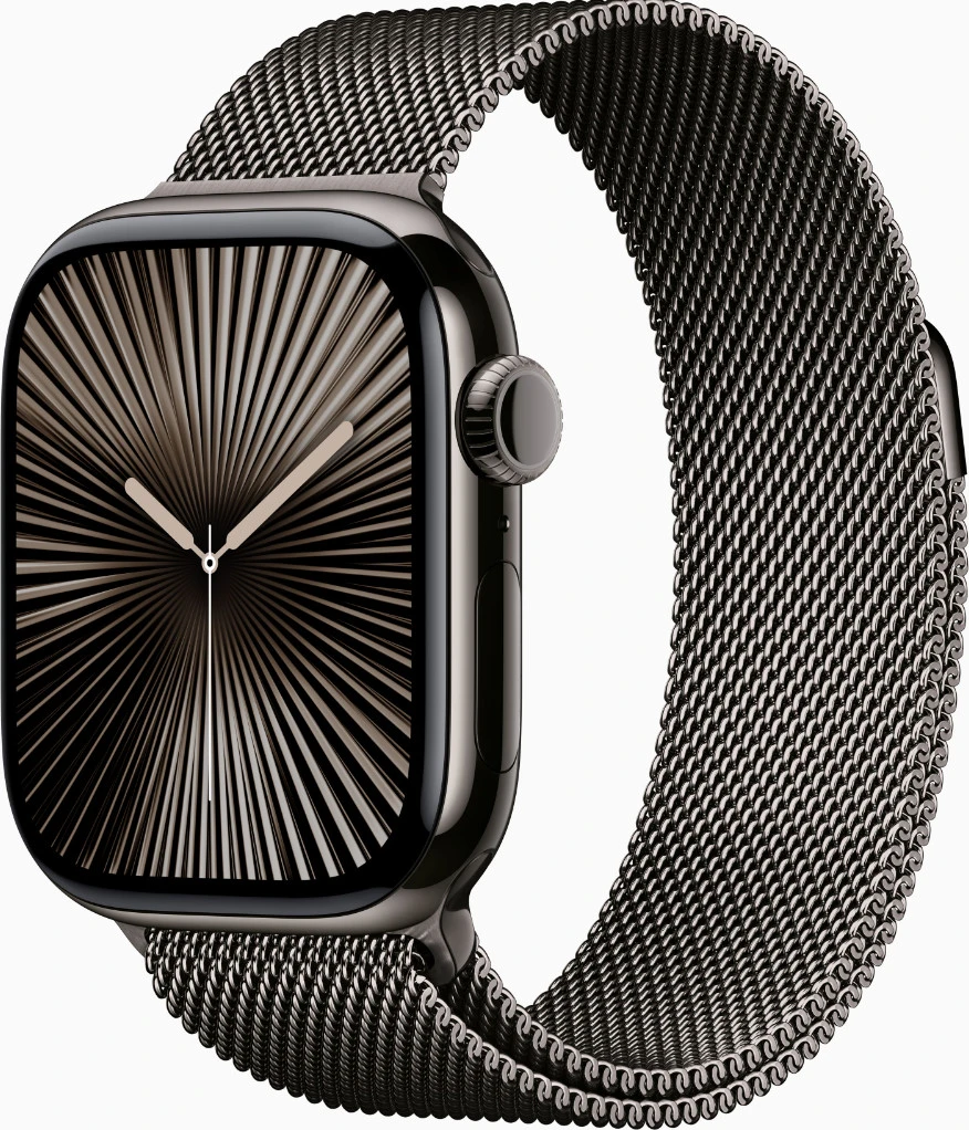 Годинники Apple Watch Series 10 GPS + Cellular 42mm Slate Titanium Case w. Slate Milanese Loop (MX053)