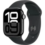 Apple Watch Series 10 GPS + Cellular 46mm Jet Black Alu. Case w. Black Sport Band - XL (MX133+MXM53)