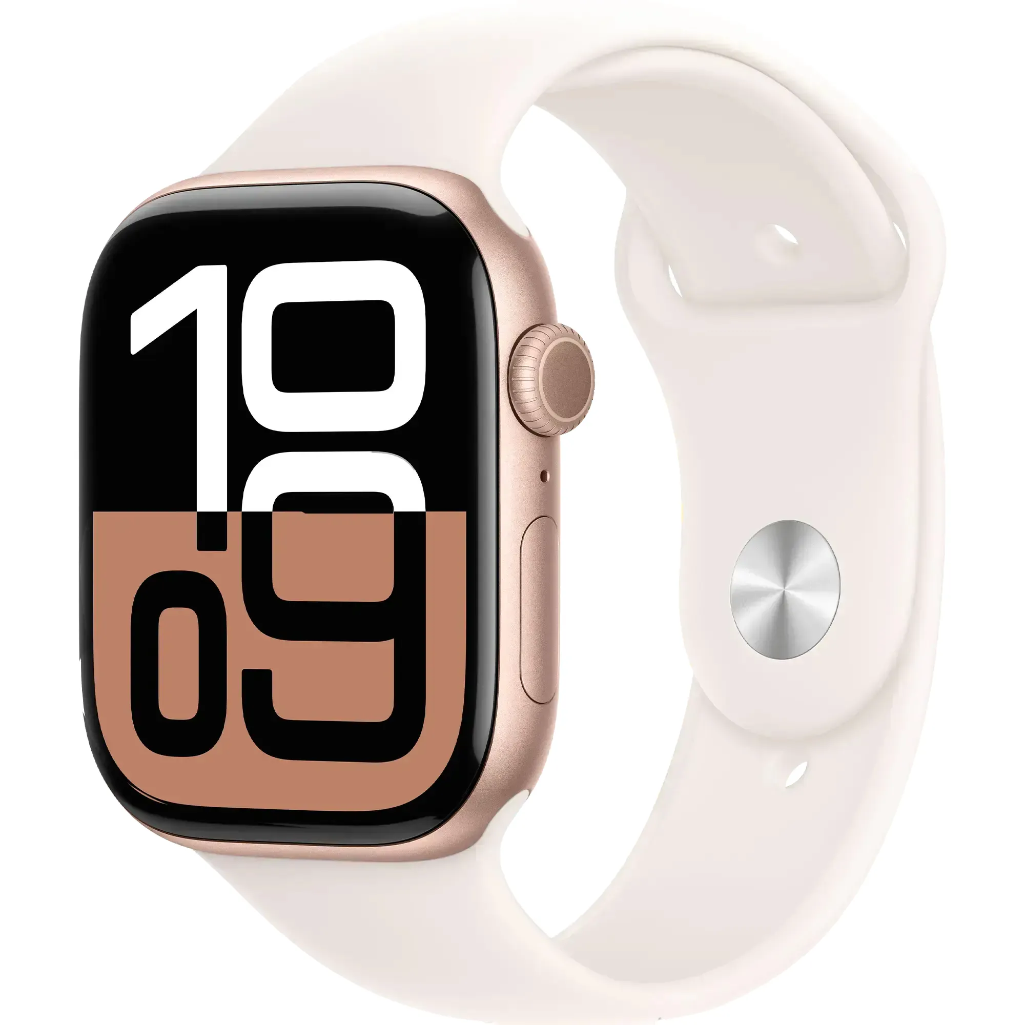Часы Apple Watch Series 10 GPS + Cellular 46mm Rose Gold Alu. Case w. Light Blush Sport Band - S/M (MWY63)