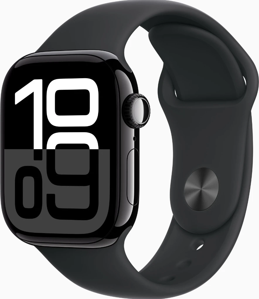 Часы Apple Watch Series 10 GPS 42mm Jet Black Alu. Case w. Black Sport Band - M/L (MWWF3)
