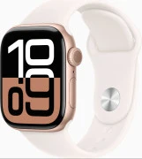 Apple Watch Series 10 GPS 42mm Rose Gold Alu. Case w. Light Blush Sport Band - S/M (MWWH3)