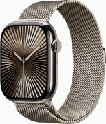 Apple Watch Series 10 GPS + Cellular 46mm Natural Titanium Case w. Natural Milanese Loop - M/L (MWYC3)
