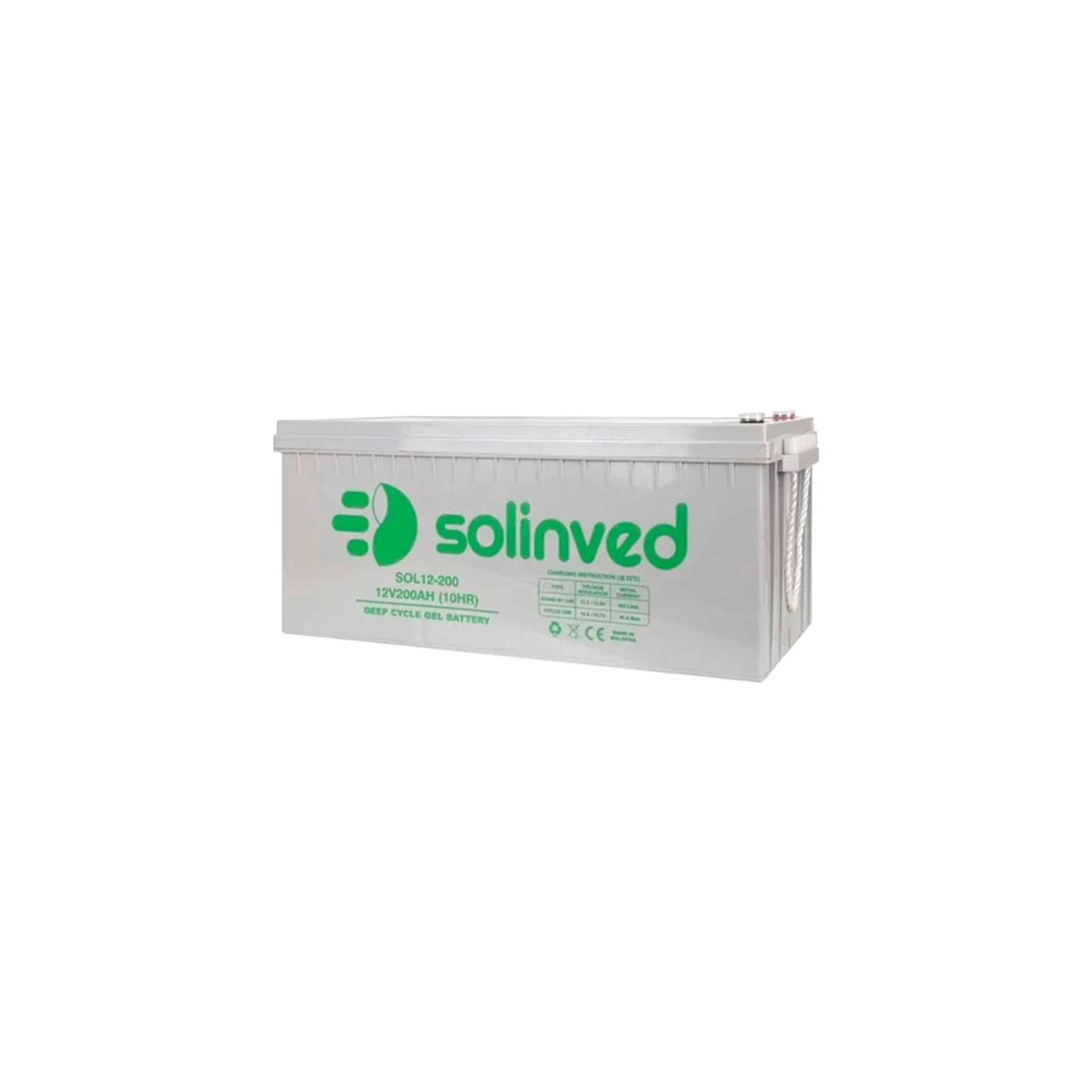 Акумуляторна батарея Solinved 12V-200Ah, GEL (SLG200-12) (UA)