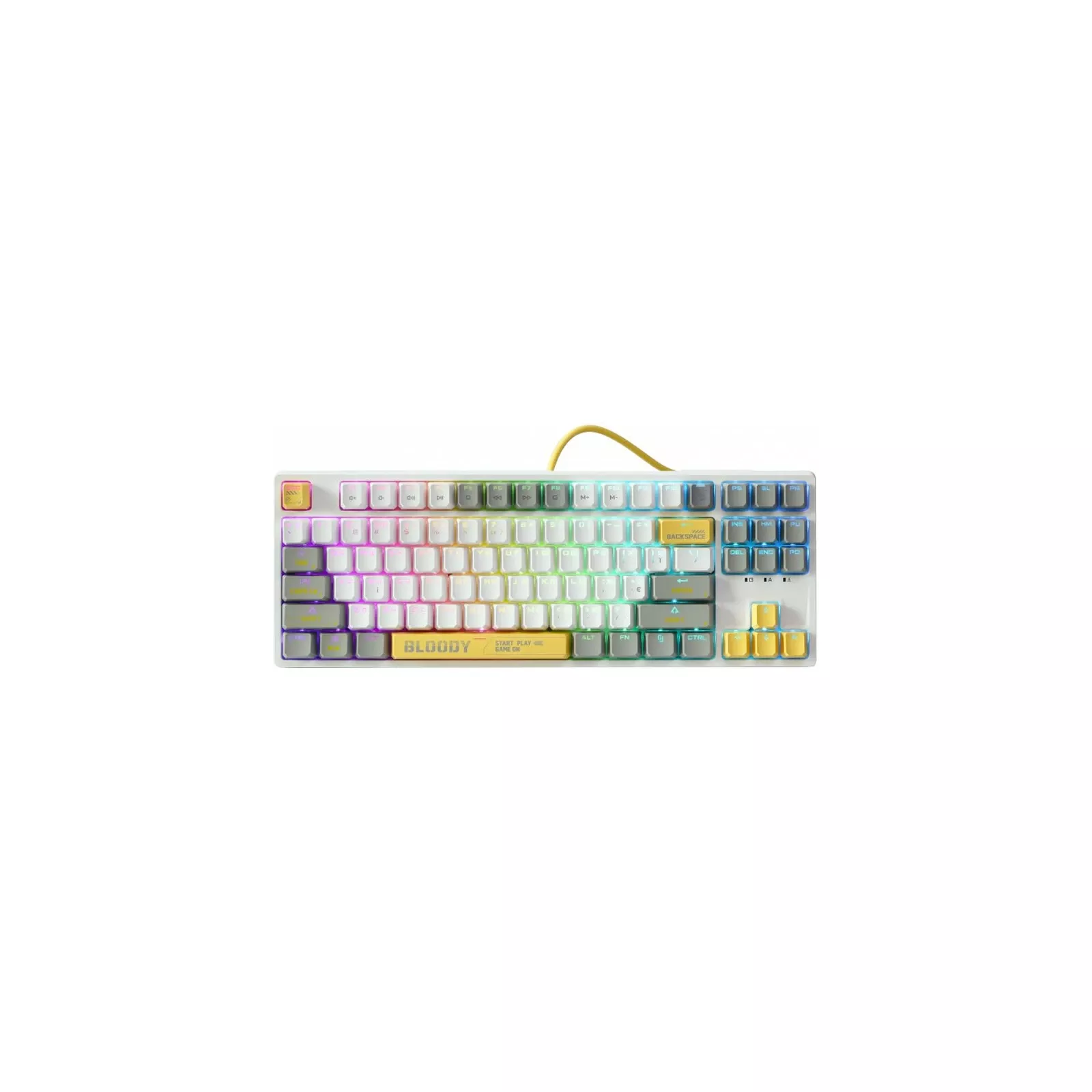 Клавіатура A4Tech Bloody S87 RGB BLMS TKL USB Energy White (4711421993708) (UA)