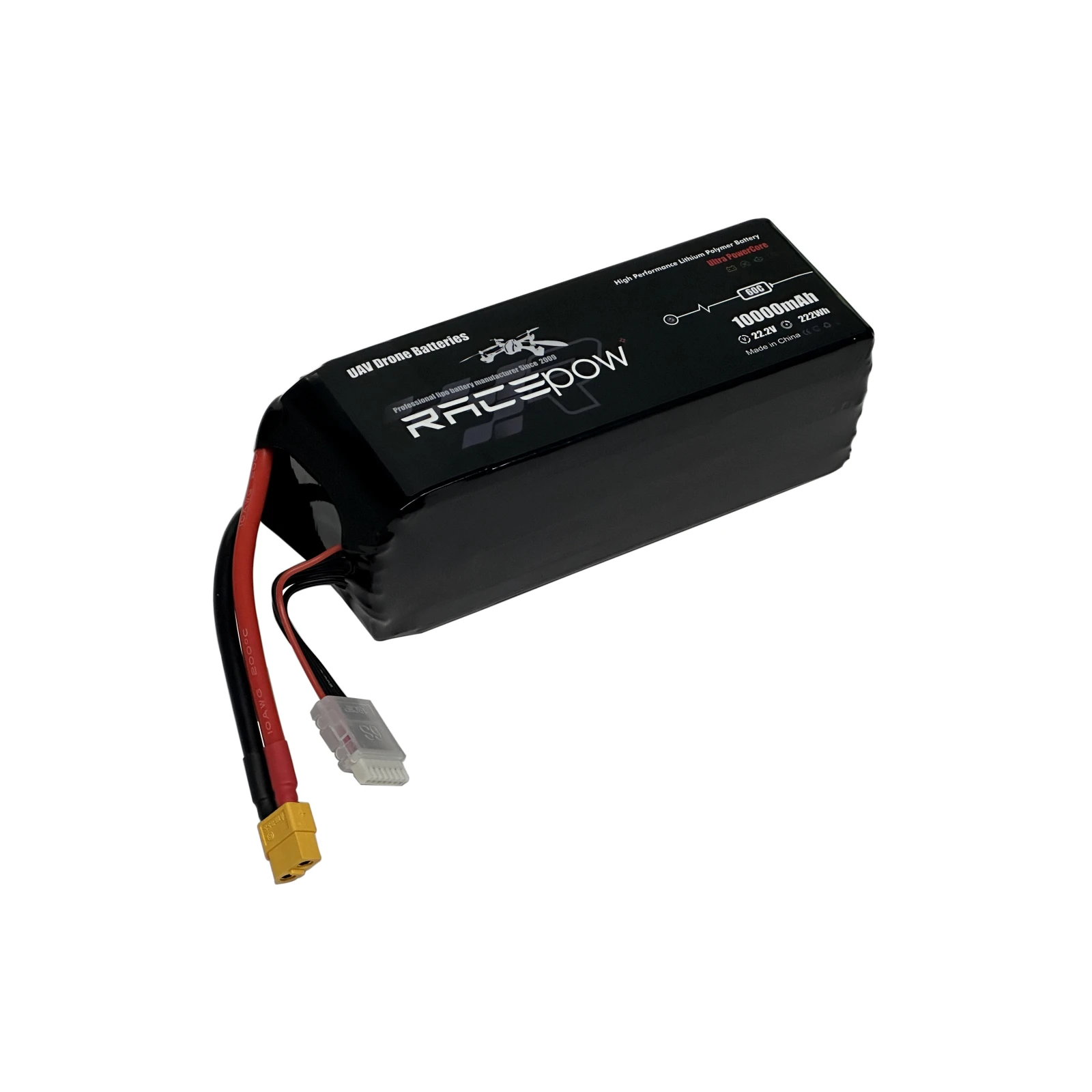 Акумулятор для дрону RacePow Lipo 6s 10000mAh 60C XT60 (10000mAh-6s-60C) (UA)