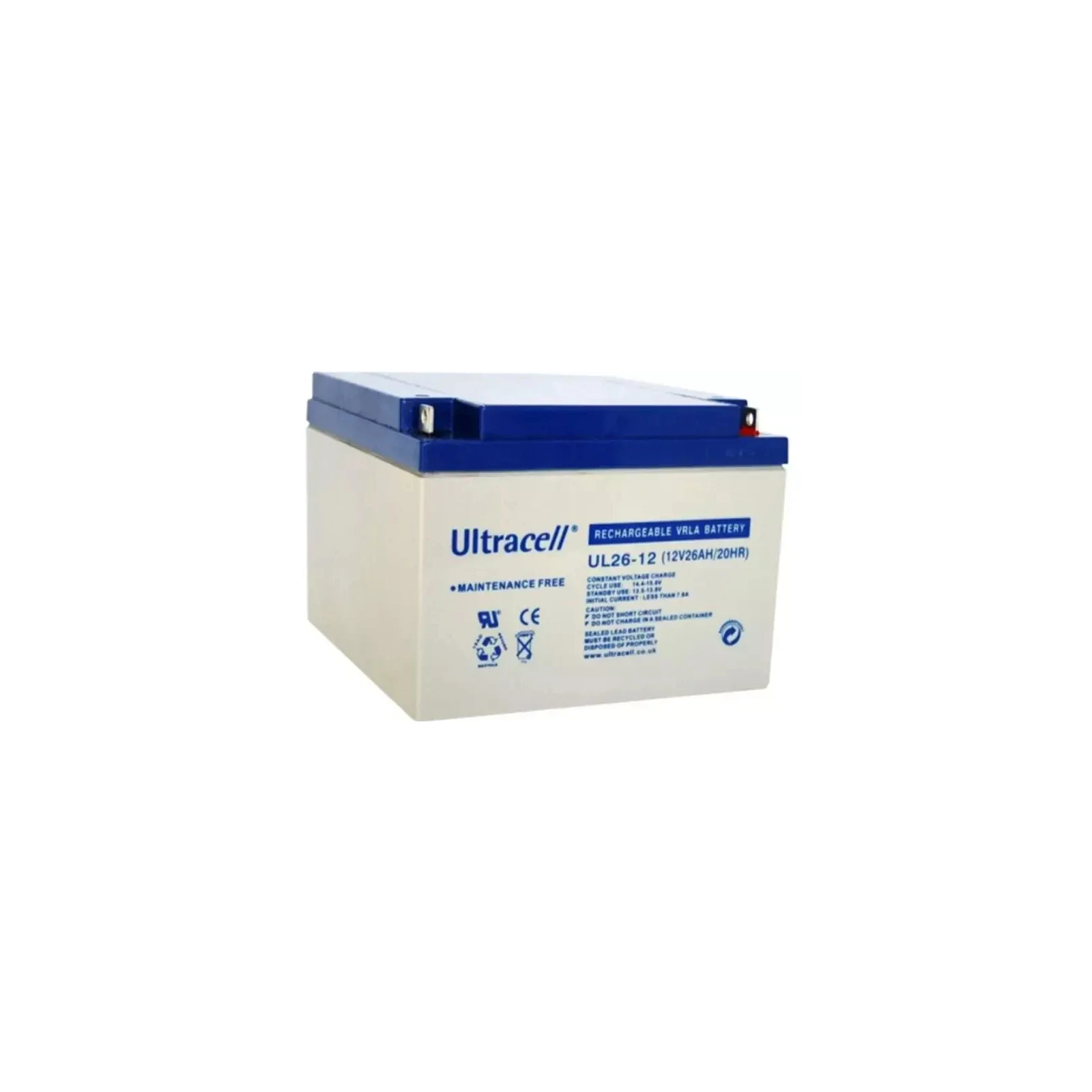 Акумуляторна батарея Ultracell 12V-26Ah, AGM (UL26-12) (UA)