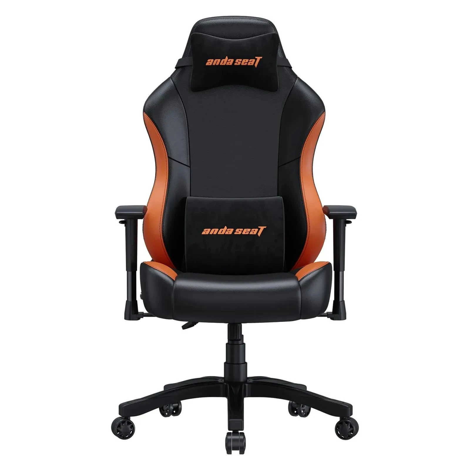 Ігрове крісло Anda Seat Luna Color PVC Size L Black/Orange (AD18-48-BO-PV) (UA)