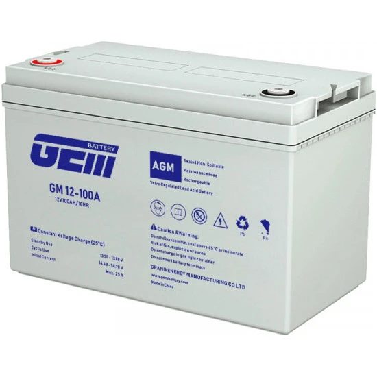 Аккумуляторная батарея GEM BATTERY GM 12-100A (12В, 100Ач) (UA)
