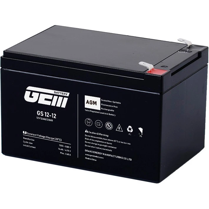 Акумуляторна батарея GEM BATTERY GS 12-12 (12В, 12Ач) (UA)