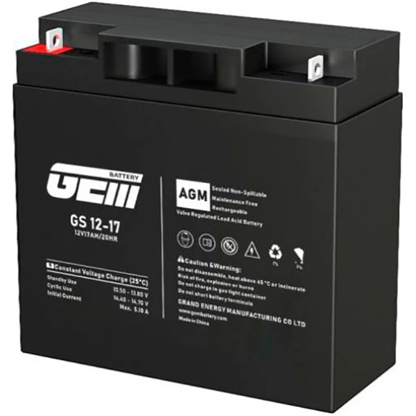 Акумуляторна батарея GEM BATTERY GS 12-17 (12В, 17Ач) (UA)
