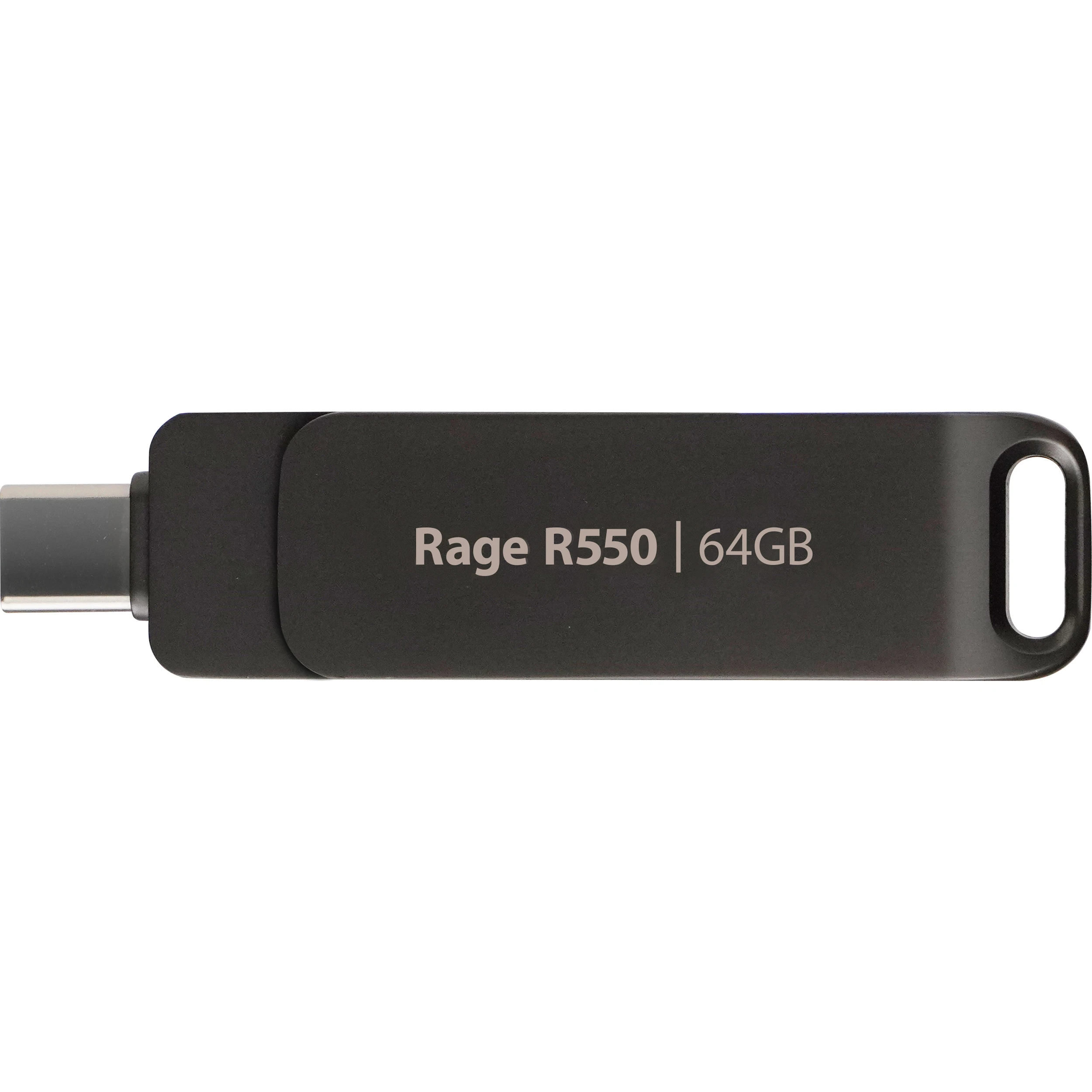 Флеш память PATRIOT Rage R550 USB/USB-C3.2 64GB Matte Black (PE64GR550DSAD) (UA)
