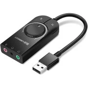 UGREEN CM129 USB External Stereo Sound Adapter Black (40964)